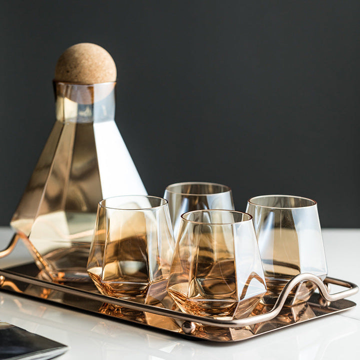 Experience the Elegance of Our Luxury Drinkware Set With Decanter
