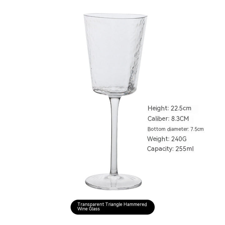 Enhance Your Wine Experience with Nordic Luxury Golden Trim Hammered Wine Glass