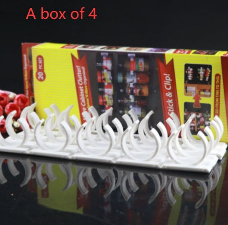 Clip & Store Kitchen Spice Storage Rack And Bottle Organizer