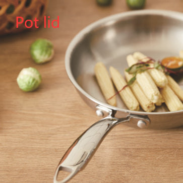 Thick Stainless Steel Non-coated Frying Pan
