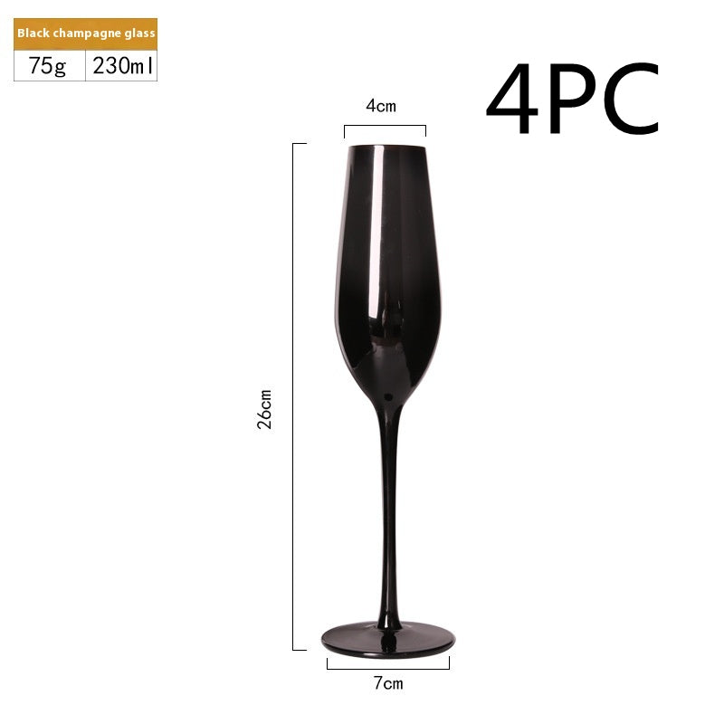 Black Crystal Glasses Goblets Wine Glass