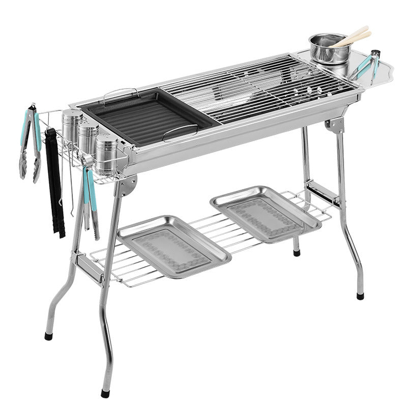 Outdoor Folding BBQ Stainless Steel Grill