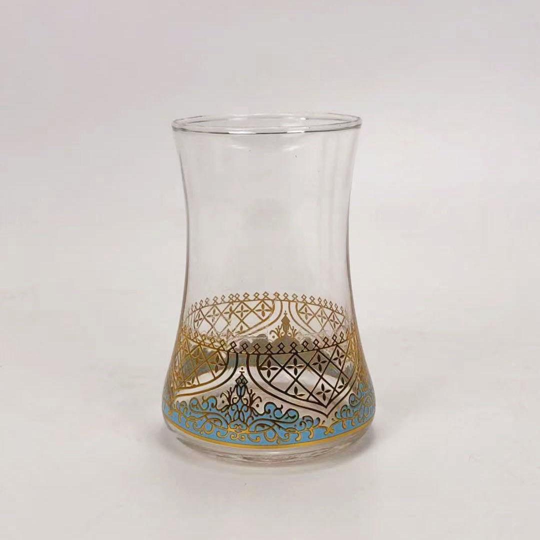Turkish Glass Coffee/Tea Cup Saucer Set