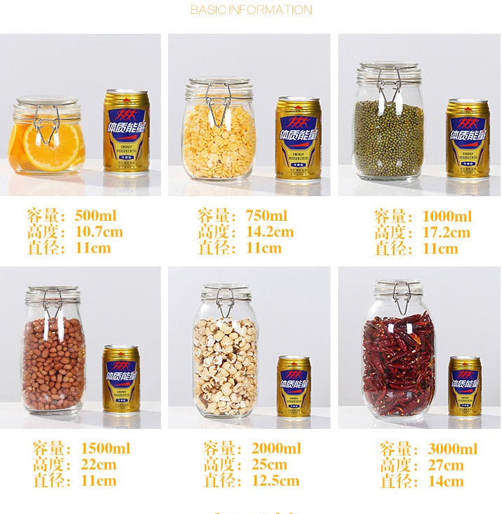 Snap Glass Sealed Storage Jar