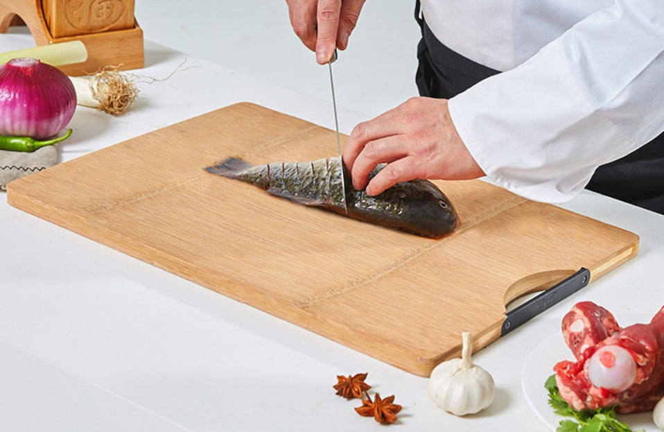 Bamboo carbonization process cutting board