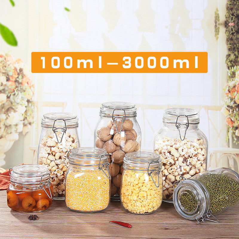 Snap Glass Sealed Storage Jar