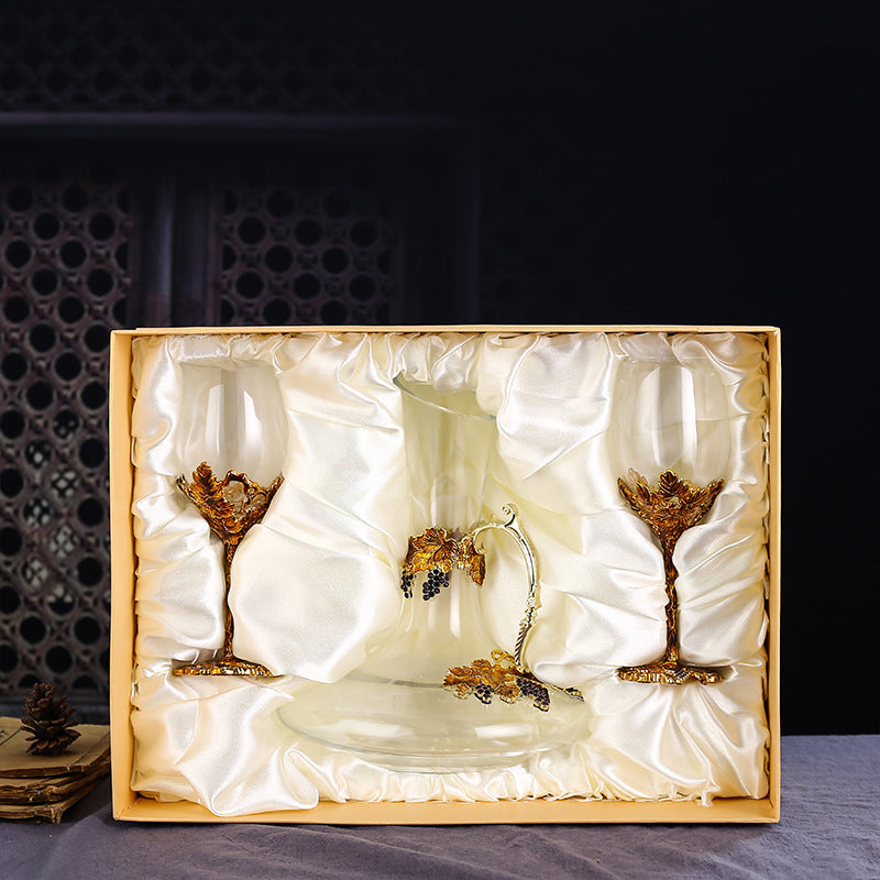 Enamel Red Wine Glass Crystal Glass