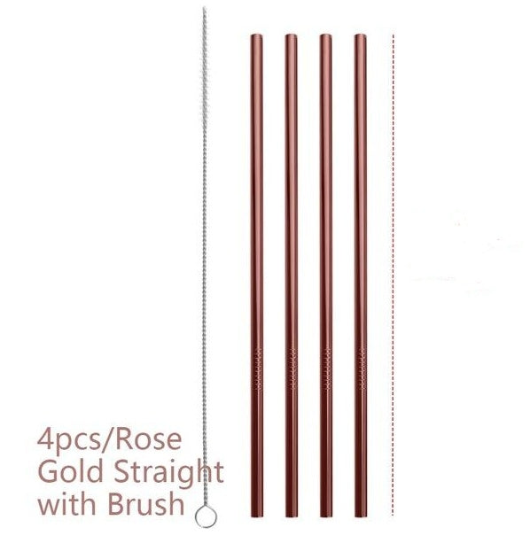 Stainless Steel Straws Multiple Color Option