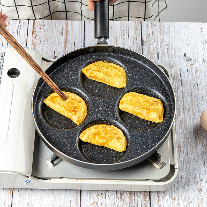 Non-Stick Flat Bottom Four-Hole Omelette Pan