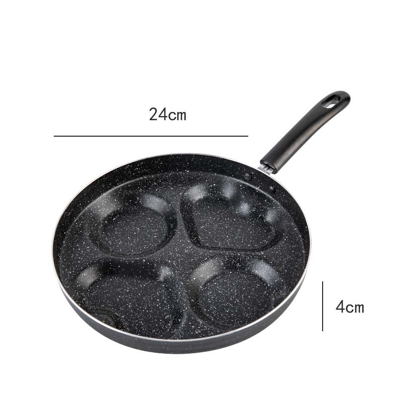 Non-Stick Flat Bottom Four-Hole Omelette Pan