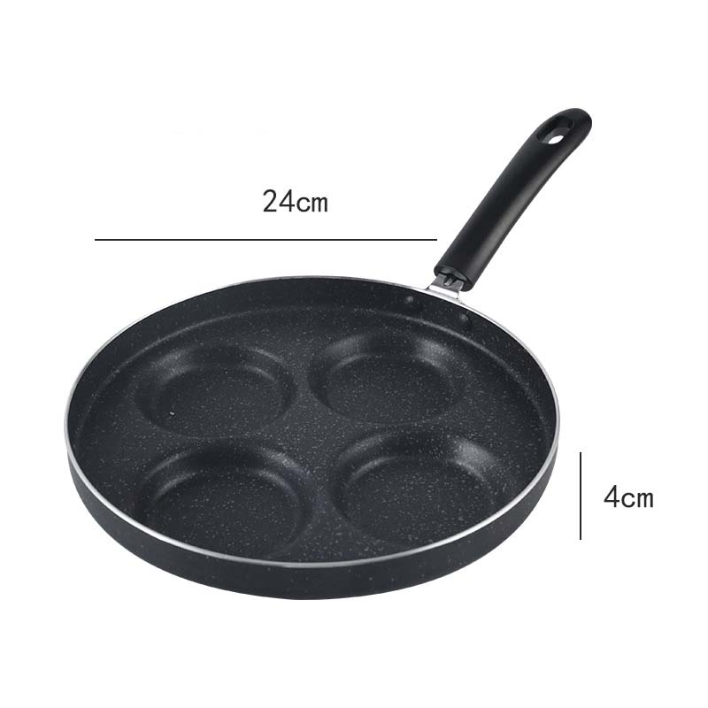 Non-Stick Flat Bottom Four-Hole Omelette Pan