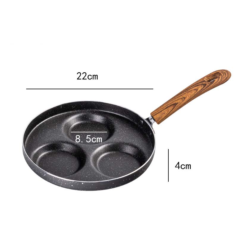 Non-Stick Flat Bottom Four-Hole Omelette Pan