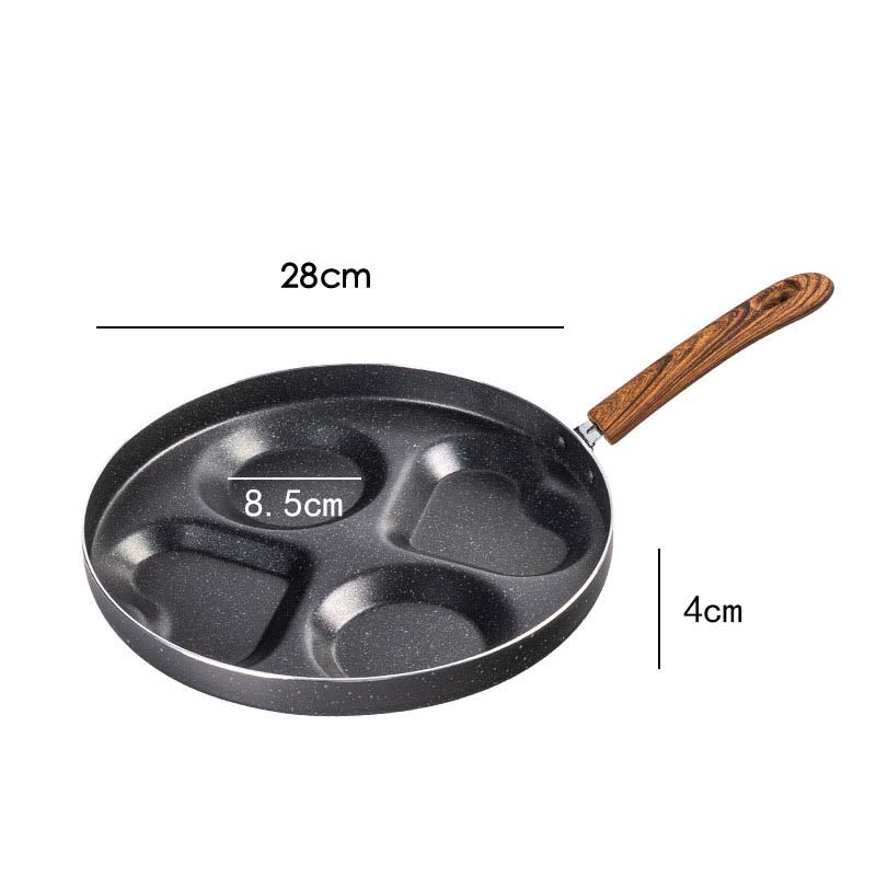 Non-Stick Flat Bottom Four-Hole Omelette Pan