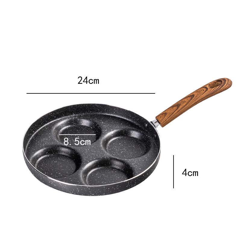 Non-Stick Flat Bottom Four-Hole Omelette Pan