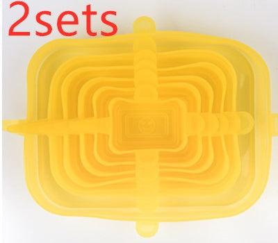 Six-Piece Stretch Silicone Lids for Food Storage