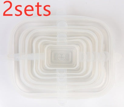 Six-Piece Stretch Silicone Lids for Food Storage