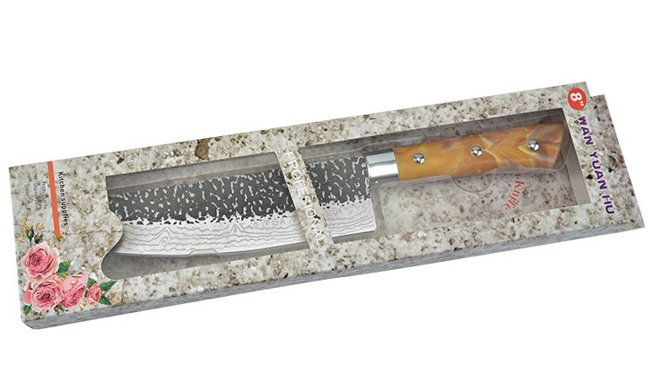 Marbled Handle Diagonal Kitchen Knife