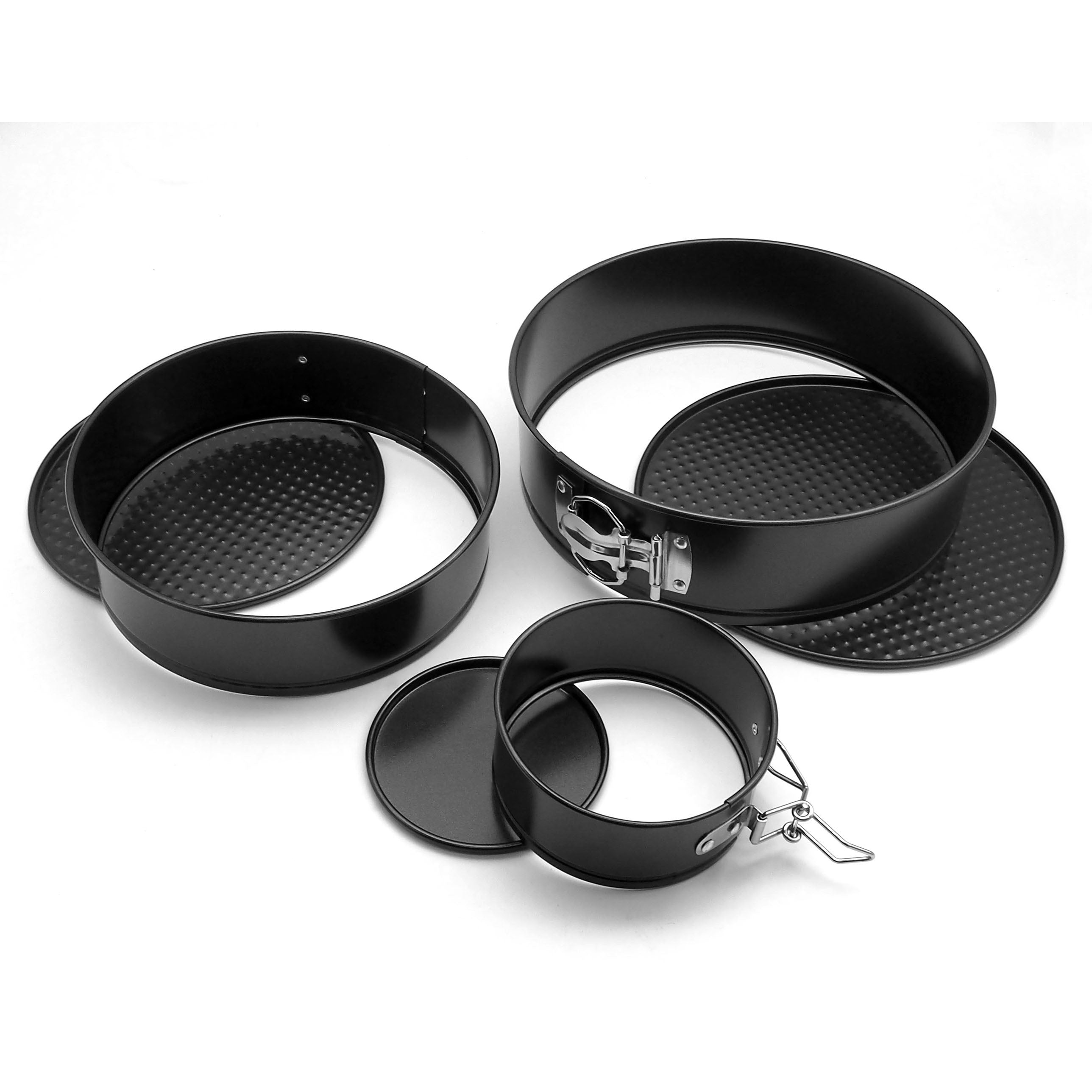 Three-Piece Nonstick Round Springform Cake Pan Set