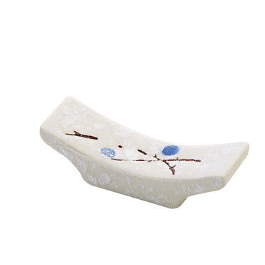 Japanese Style Plum Blossom Ceramic Chopstick Holder