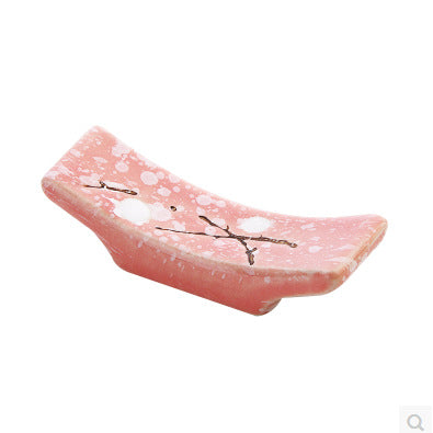 Japanese Style Plum Blossom Ceramic Chopstick Holder