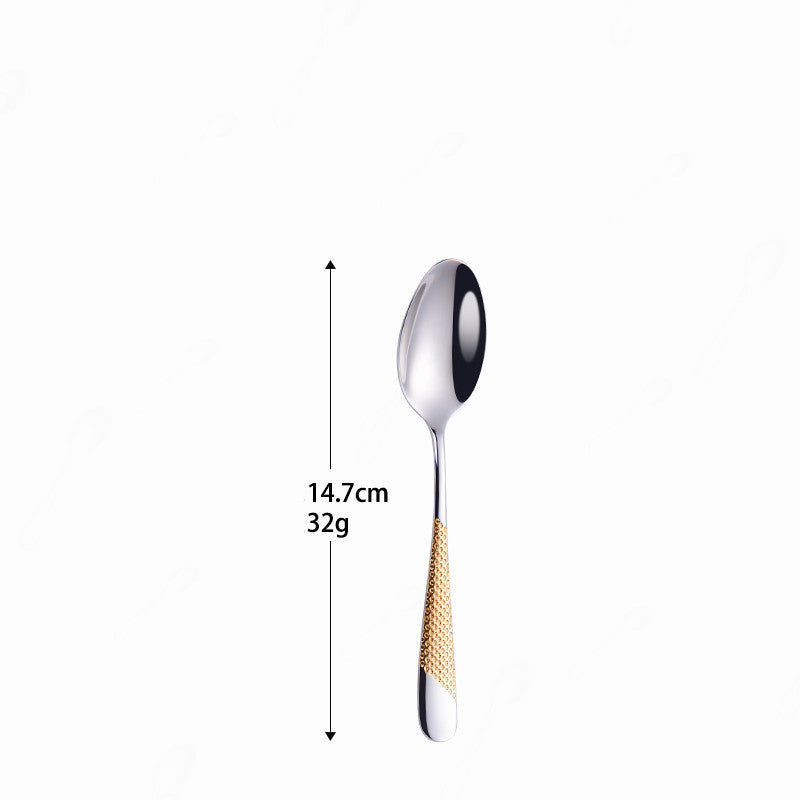 Patterned 304 Stainless Steel Flatware Set