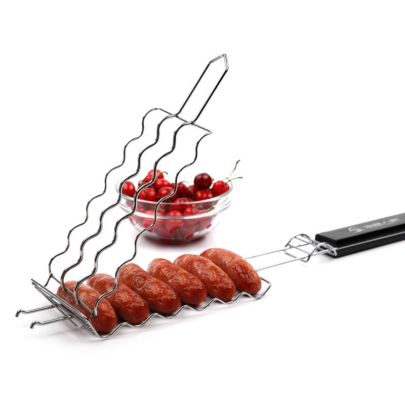Outdoor Barbecue Grill Clip Basket