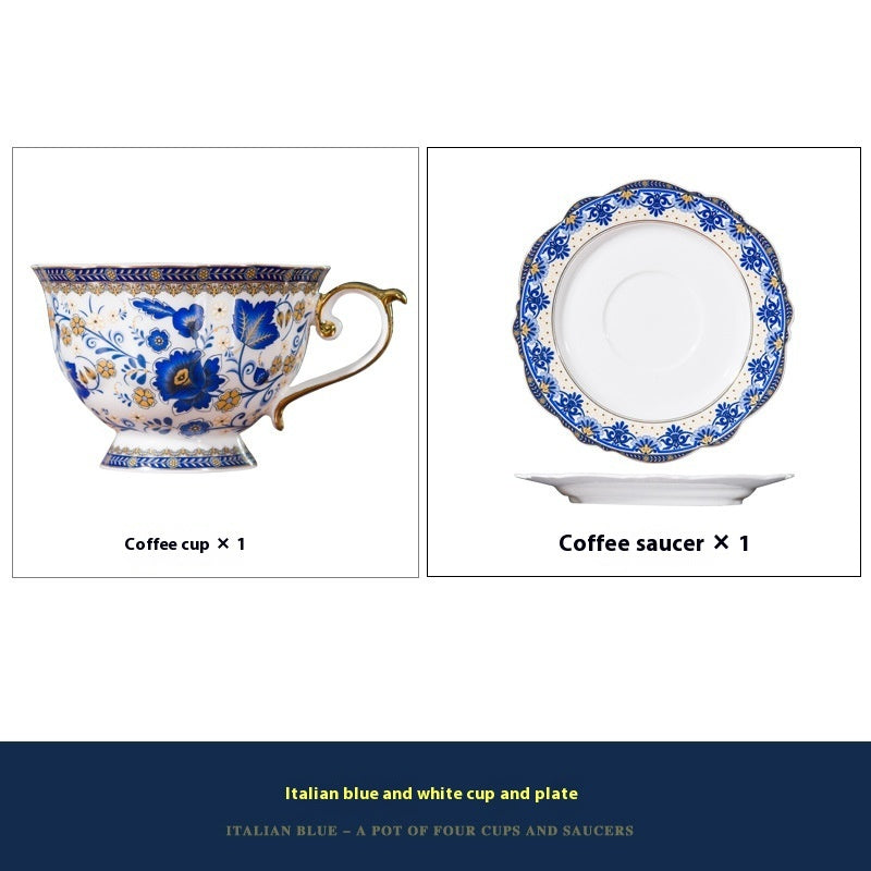 Retro French Style Ceramic Coffee Cup Set