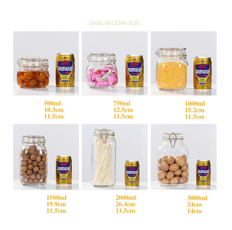 Snap Glass Sealed Storage Jar