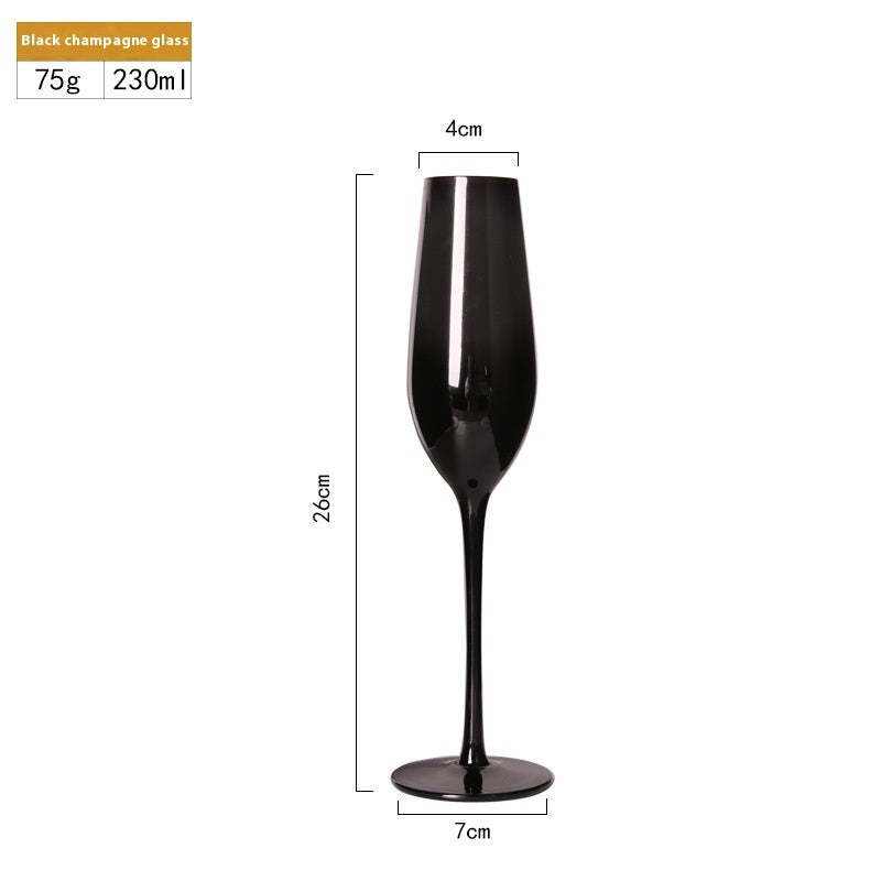 Black Crystal Glasses Goblets Wine Glass