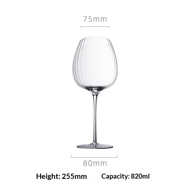 Luxury Wine Glass with Striped Pattern - Several Options