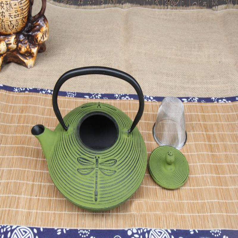 Handmade Cast Iron Dragonfly Tea Kettle