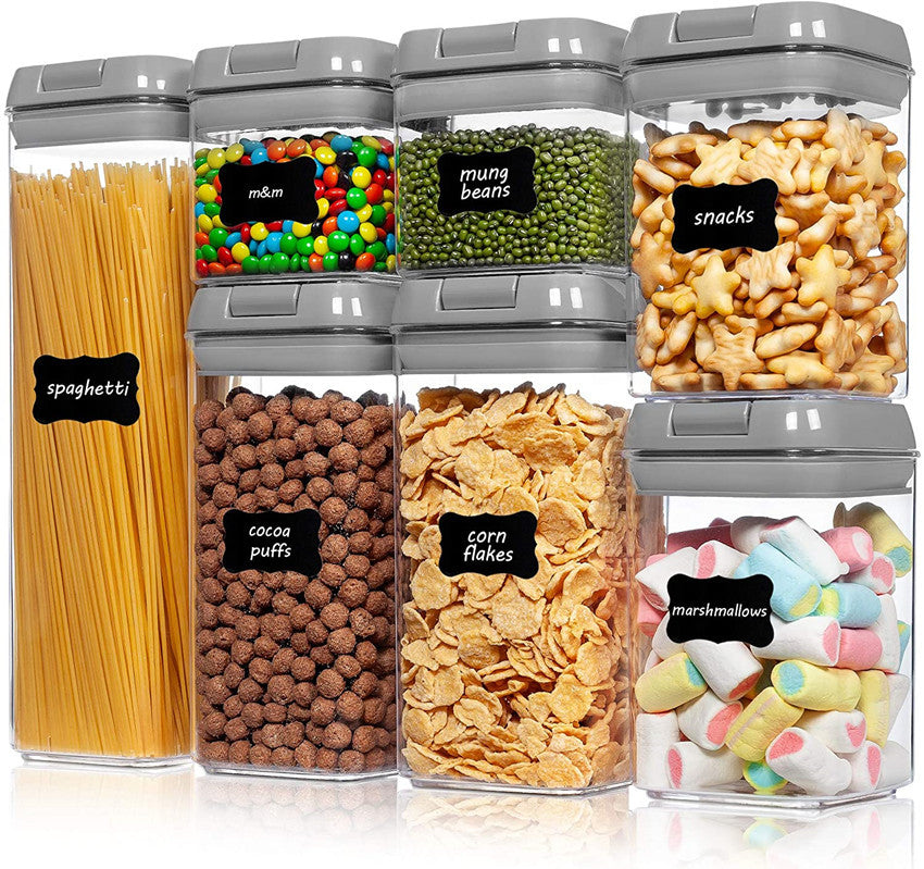 Transparent Sealed Plastic Dry Food Storage Containers