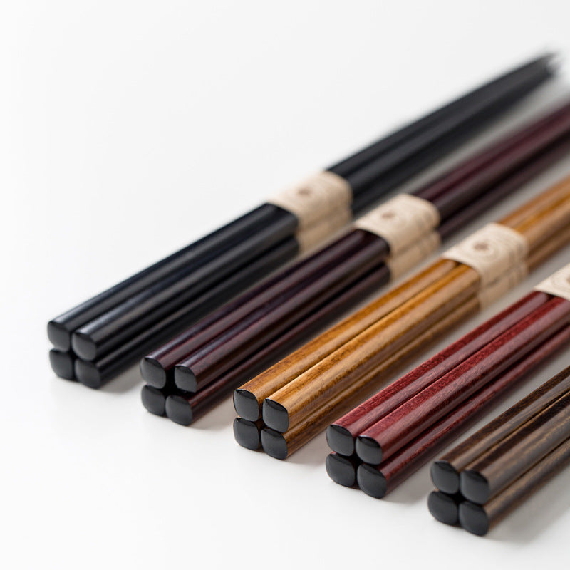 Solid Wood Chopsticks Five Pair Set