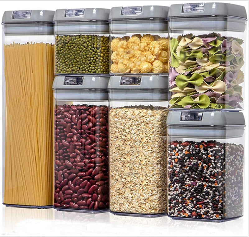 Transparent Sealed Plastic Dry Food Storage Containers