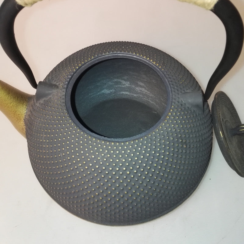 Cast Iron Tea Kettle with Hemp Rope Handle