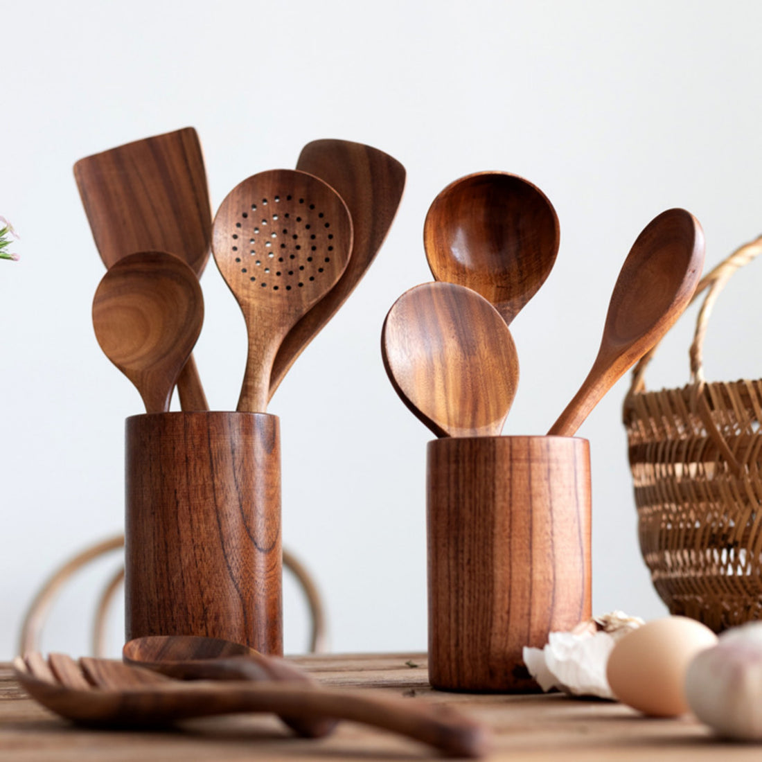 Teak Wood Cooking Utensils
