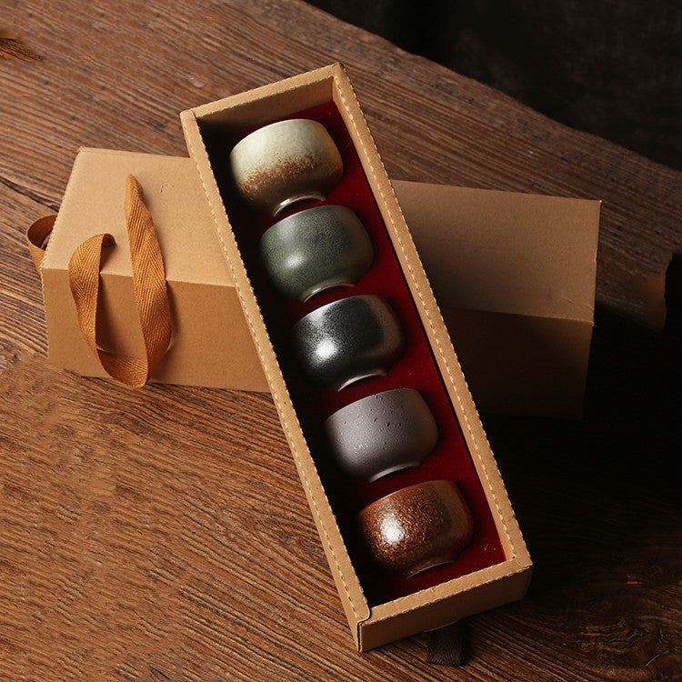 Asian Tea Cups-Set of Five  (Several Style Options)