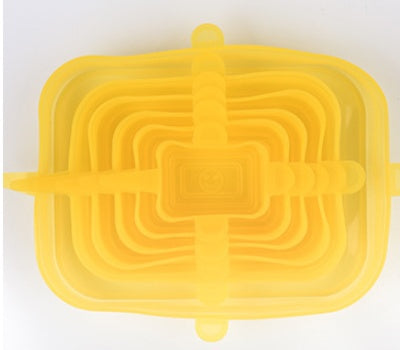 Six-Piece Stretch Silicone Lids for Food Storage