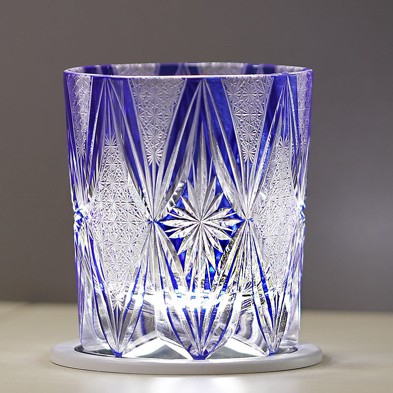 Hand Carved Whiskey Crystal Wine Glass