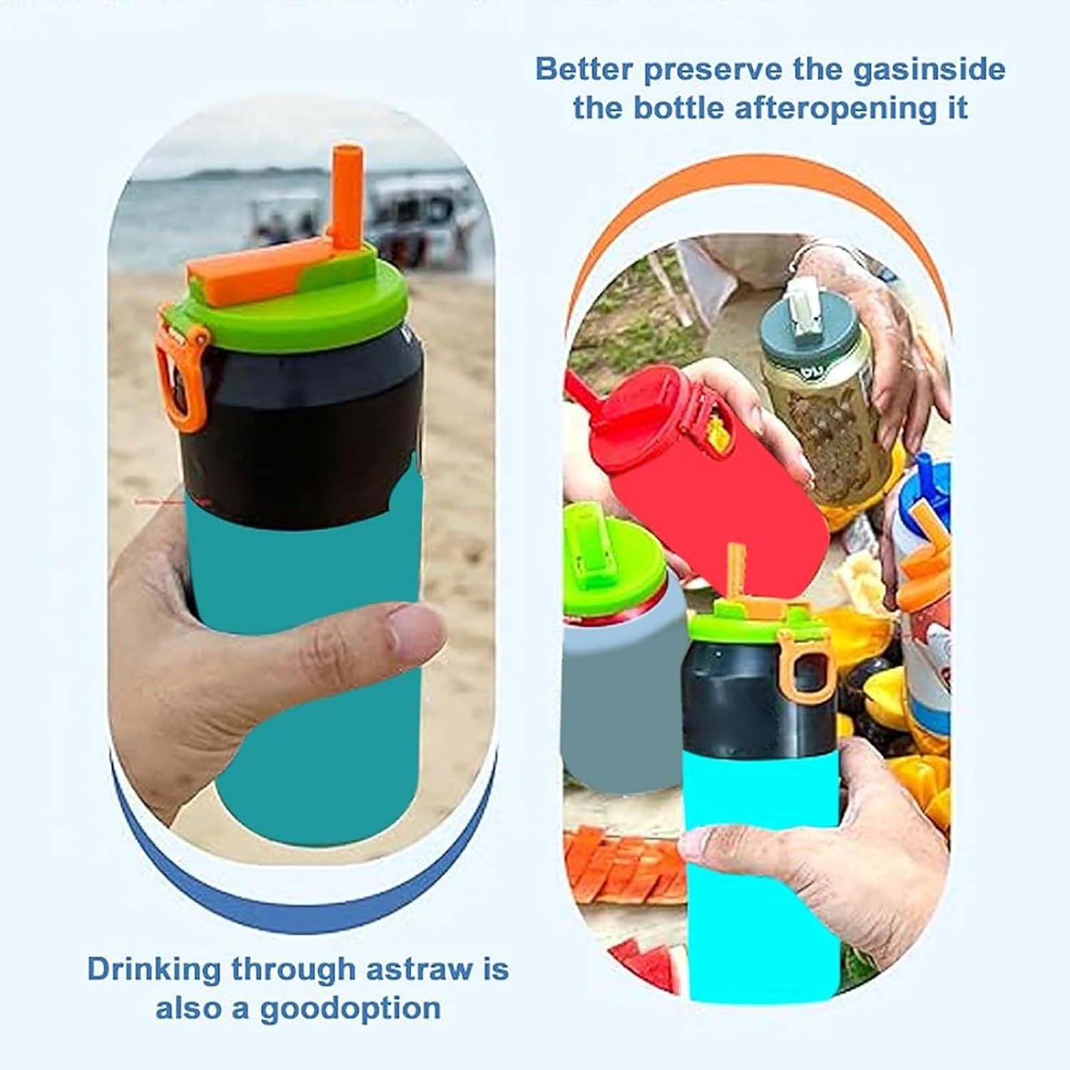 Soda Can Lid with Straw - Standard Size
