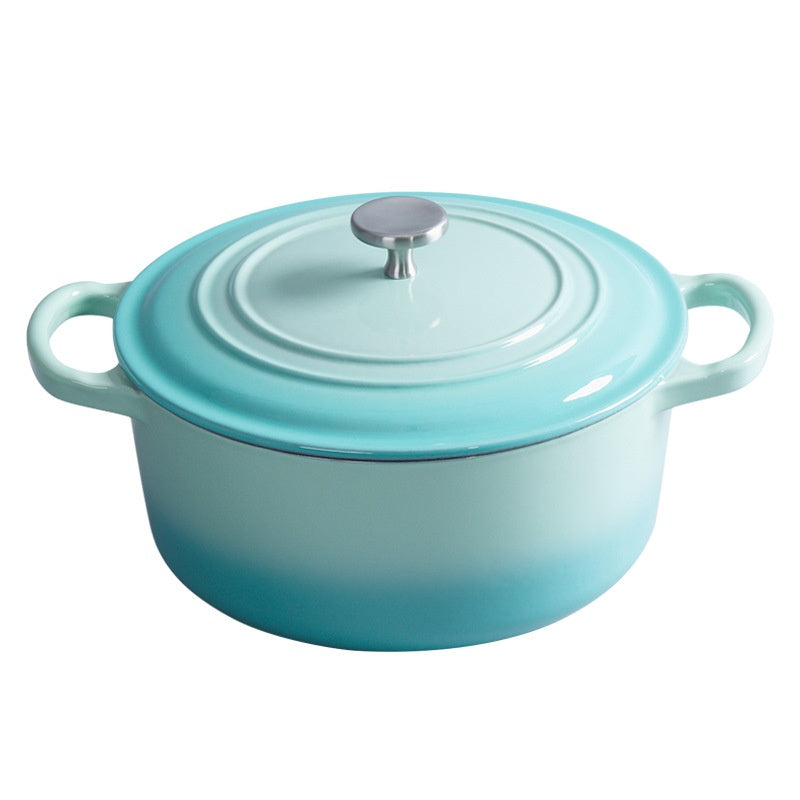 Cast Iron Enamel Soup Pot