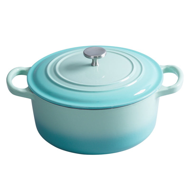 Cast Iron Enamel Soup Pot