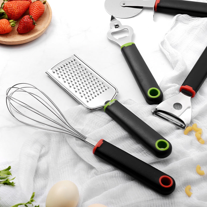 Stainless Steel Kitchen Utensils with Plastic Handles