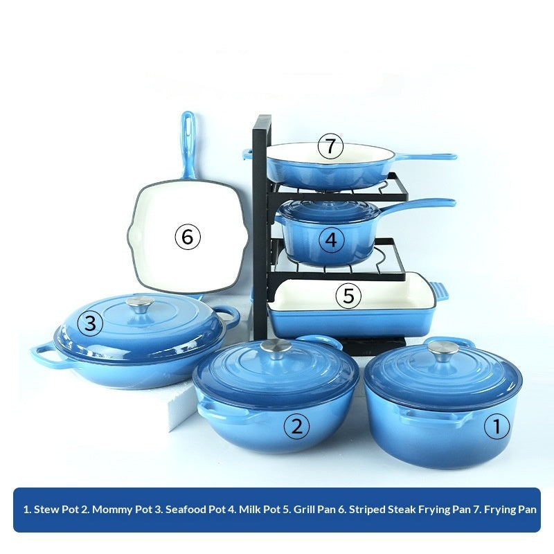 Cast Iron Enamel Cookware - Each Item Sold Separately