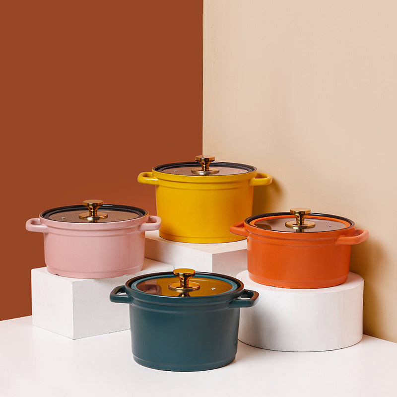 Nordic Ceramic Large Capacity Stock Pot