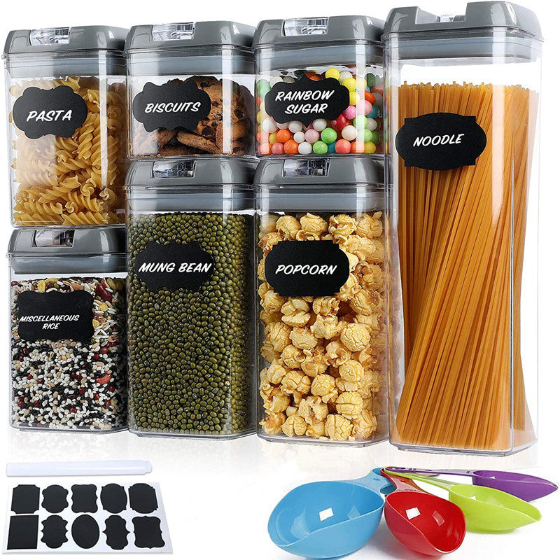 Transparent Sealed Plastic Dry Food Storage Containers