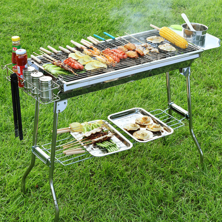 Outdoor Folding BBQ Stainless Steel Grill