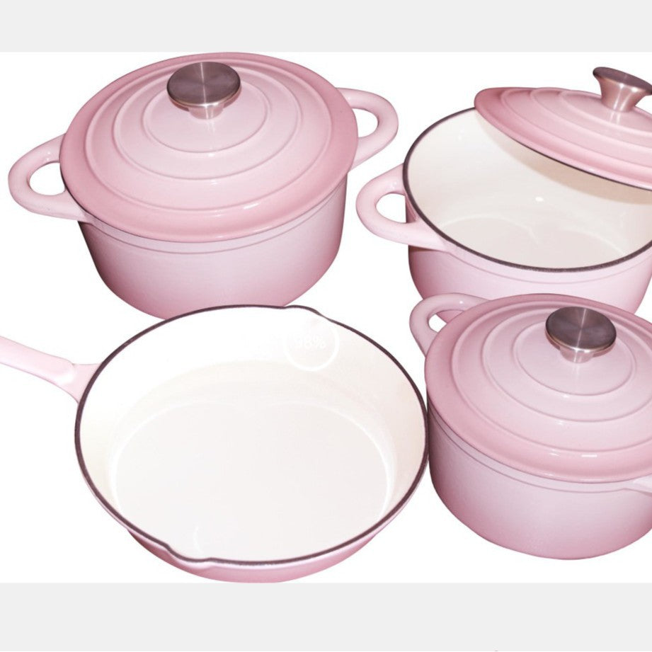 Cast Iron Enameled Cookware Set
