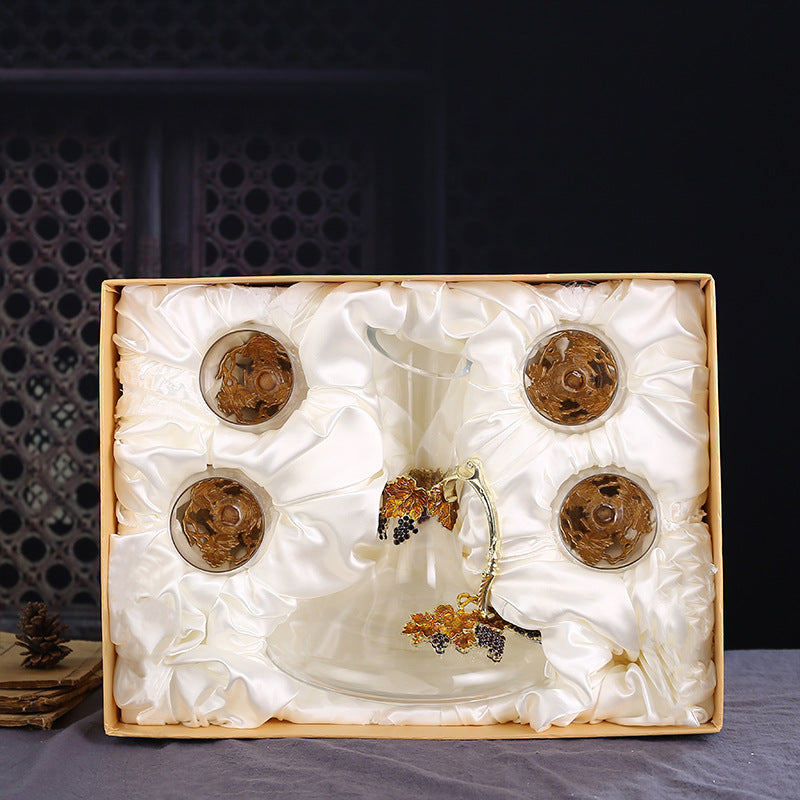 Enamel Red Wine Glass Crystal Glass