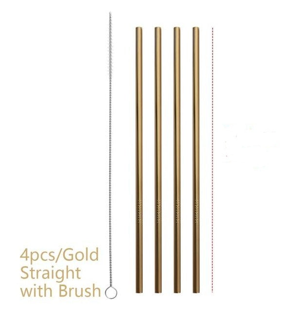 Stainless Steel Straws Multiple Color Option